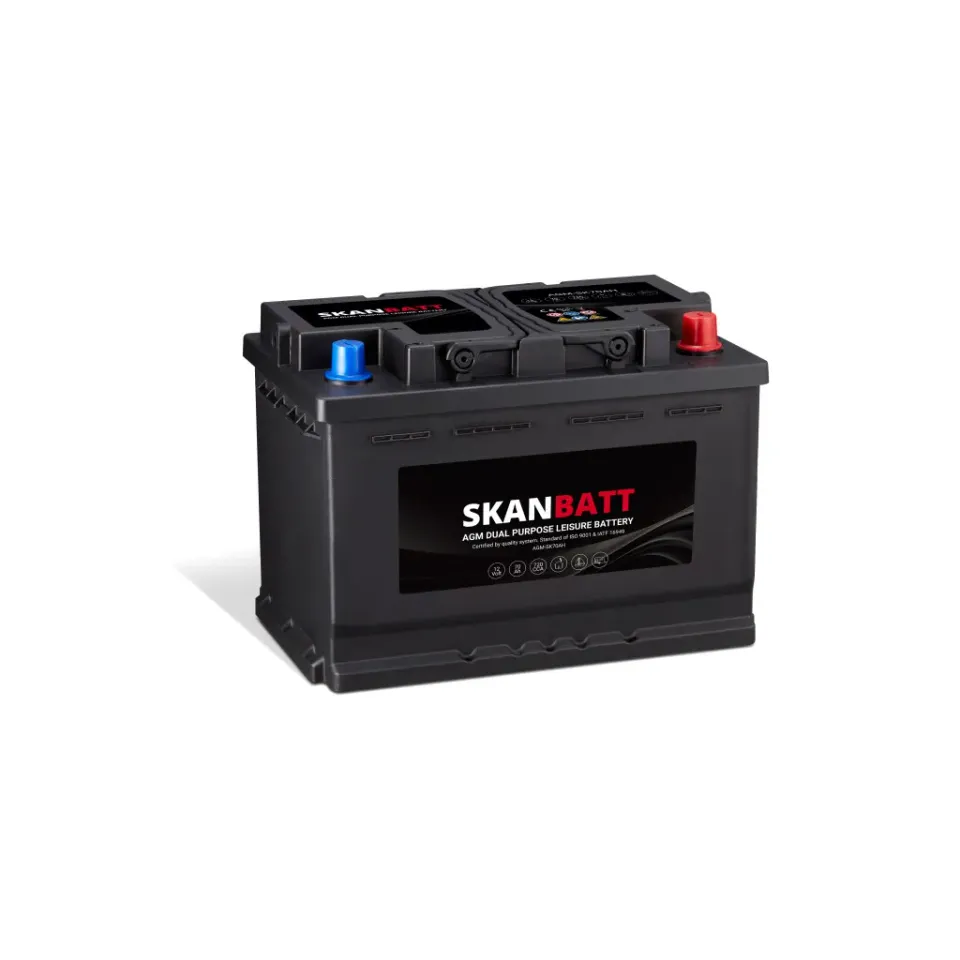 Skanbatt AGM Dual Purpose batteri 70Ah höger