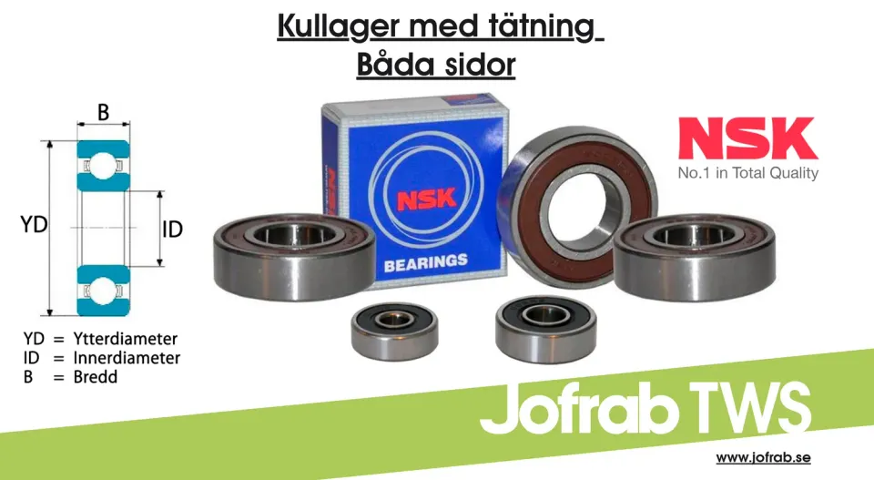 Marin & Fritid 6205-2RS C3 kullager 52x25x15 dubbeltätat