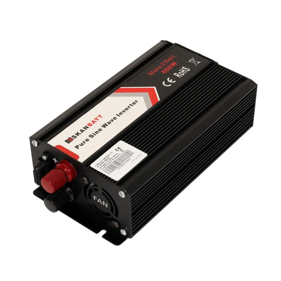 Skanbatt 600W växelriktare 12V ren sinus