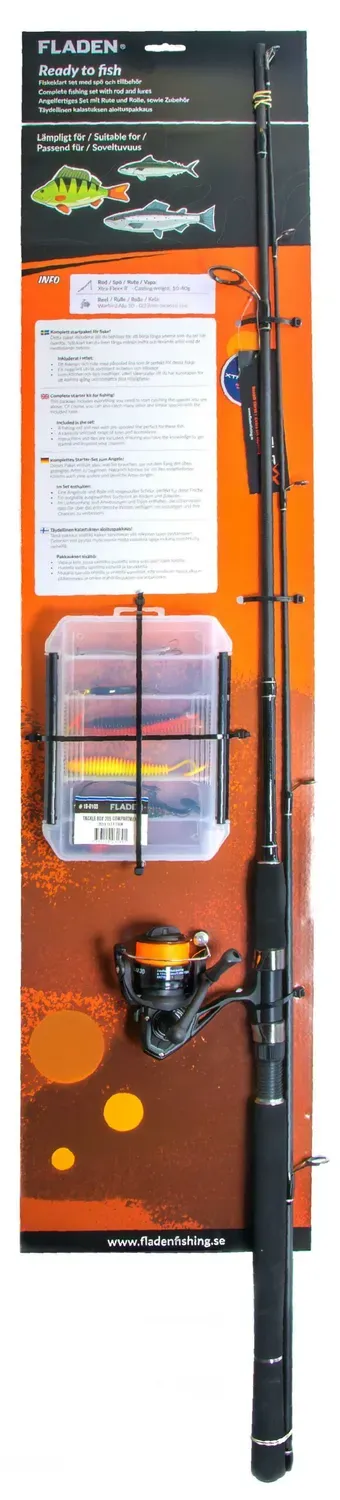 Ready to Fish Wide Range fiskeset spö rulle 240cm