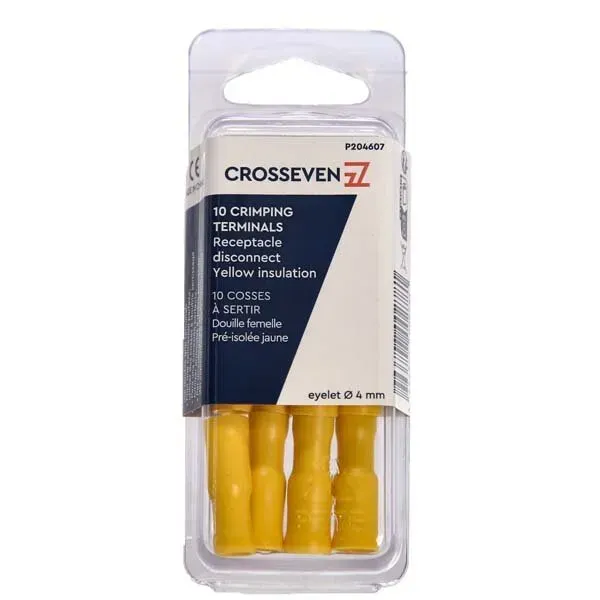 Marin & Fritid Rundstiftshylsa gul Ø4mm 10-pack