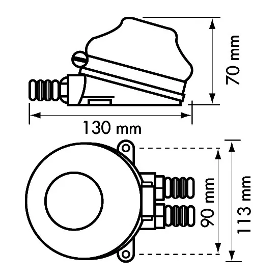 Marin & Fritid fotpump mini 8 l/min 13 mm