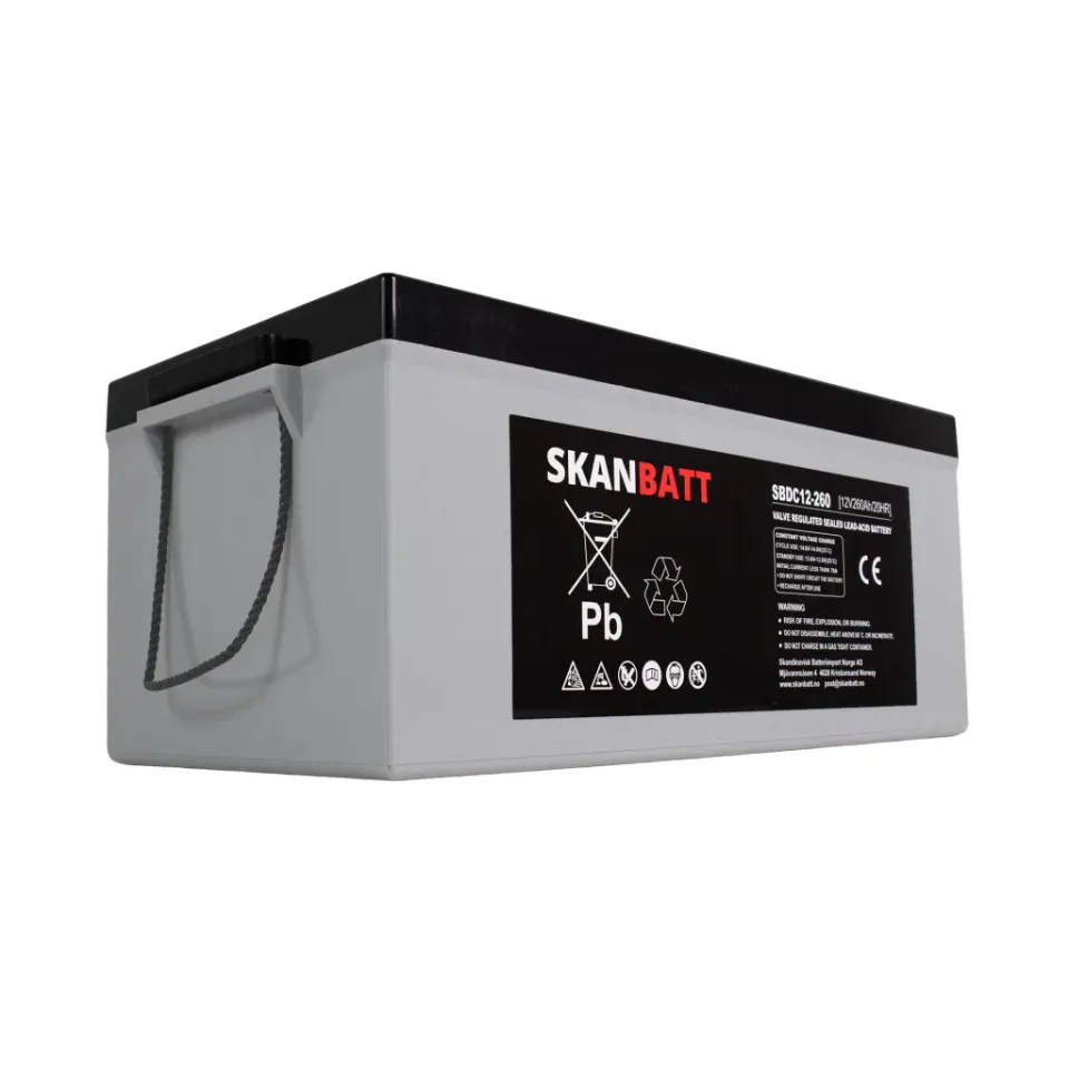 Skanbatt AGM batteri 12V 260Ah SBDC12-260 djupcykel