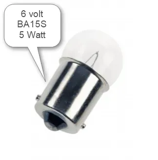 Marin & Fritid Ba15S 6V 5W glödlampa båt