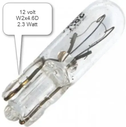 Marin & Fritid glödlampa W2X4.6D 12V 2.3W