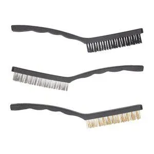 Marin & Fritid Borstsats 225mm stål 3-pack mässing