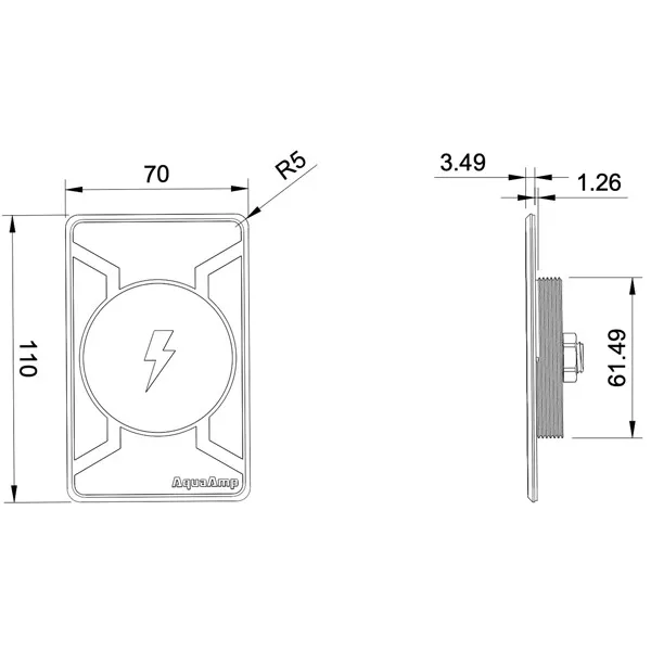 Marin & Fritid AquaAmp 200 trådlös laddare 12V 15W Qi2