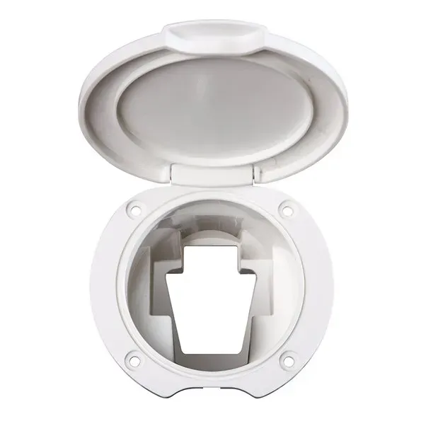 Duschhållare vit med lock 70 mm båt