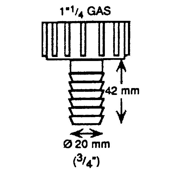 Marin & Fritid Barka Stos rak 3/4 slangadapter