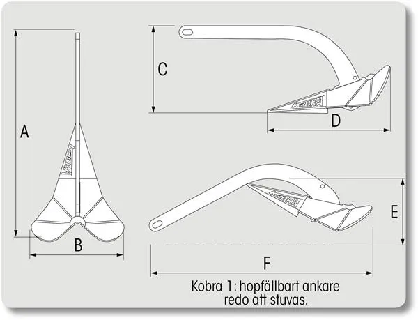 Kobra 1 ankare invikbart 4kg båt