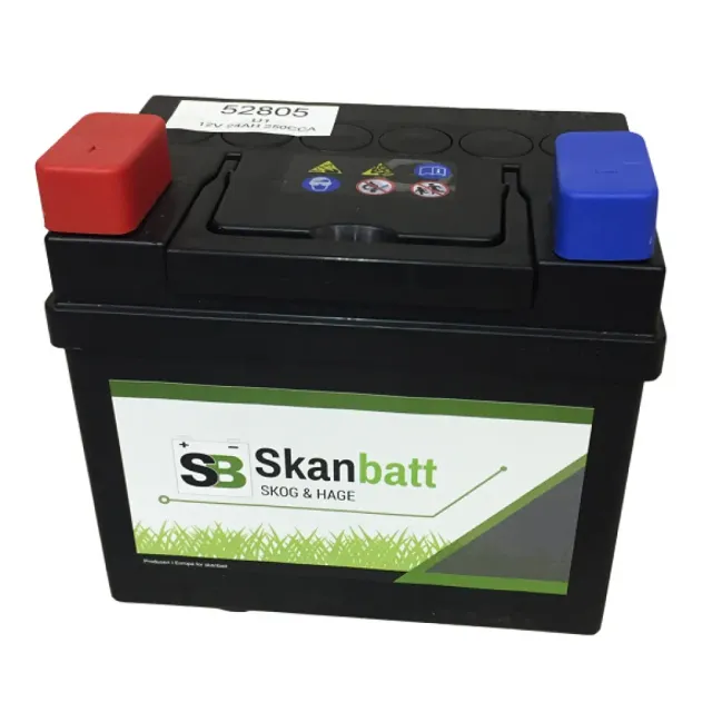 SKANBATT Gräsklipparbatteri 12V batteri 28Ah 240CCA vänster