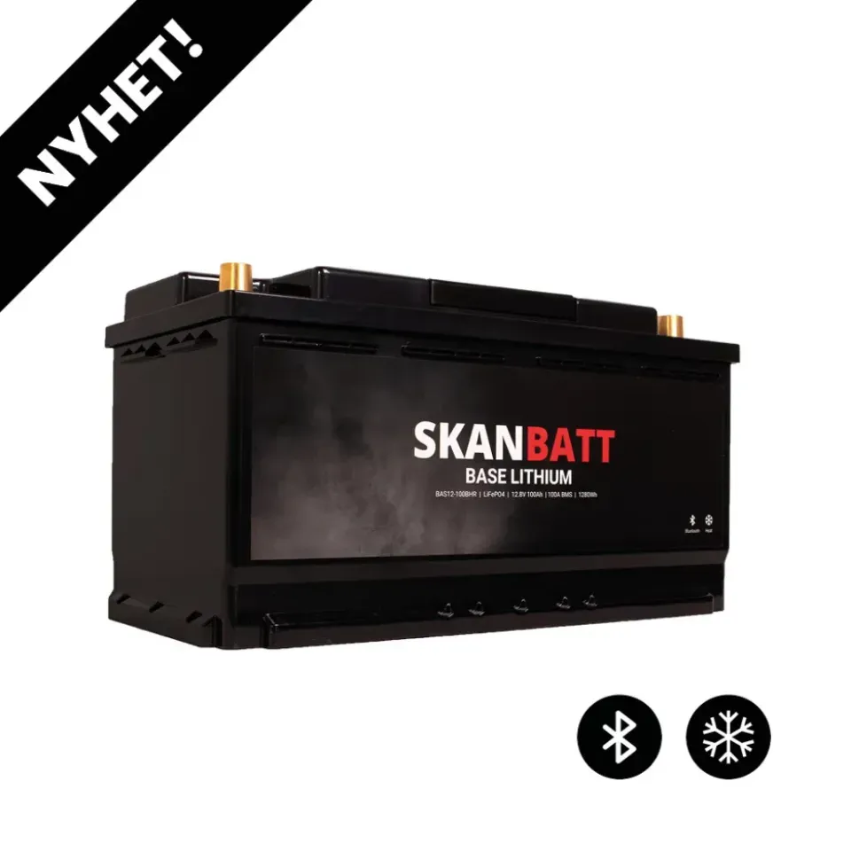 Skanbatt Base Lithium batteri 12V 100Ah Bluetooth