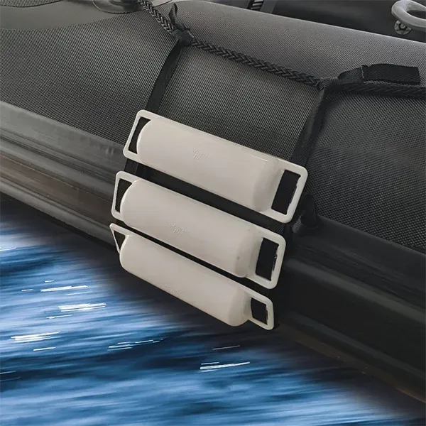 Marin & Fritid White Half-moon Gummibåtsfender 3-pack