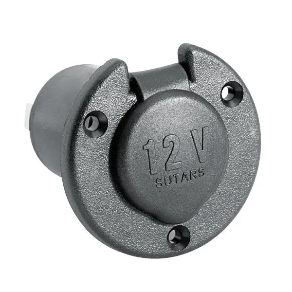 Marin & Fritid eluttag 12V hona rund infällt 16A