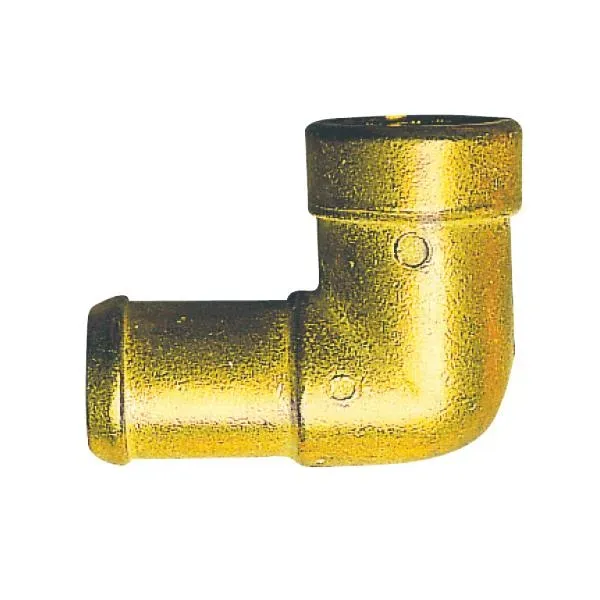Marin & Fritid Slangnippel 90° 3/8" x 12 mm mässing
