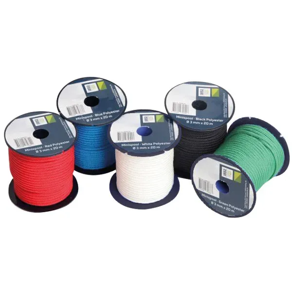 1852 Minirulle lina blå polyester 3mm 20m 9-pack