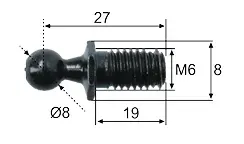 Marin & Fritid Ø8 kulbult L27 M6