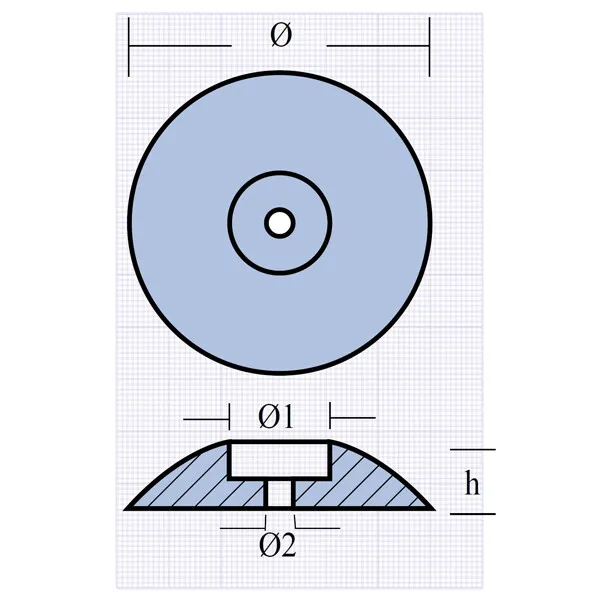 Marin & Fritid Roderanod zink 1par Ø70mm 250g