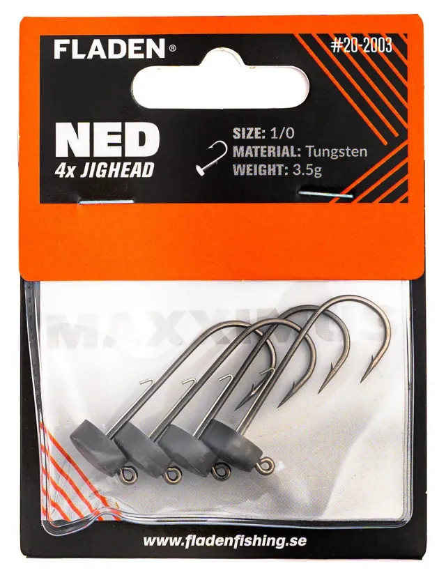 Marin & Fritid Maxximus NED jigghuvud 4-pack 3,5 g 1/0 tungsten