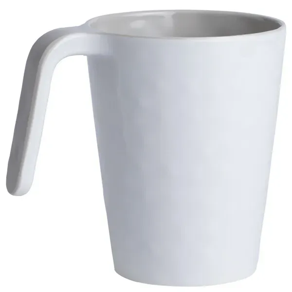 Harmony mugg vit/beige Ø8,3cm melamin okrossbar