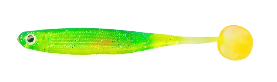 Glimmer Shimmer Green machine jigg 10 cm 5-pack grön