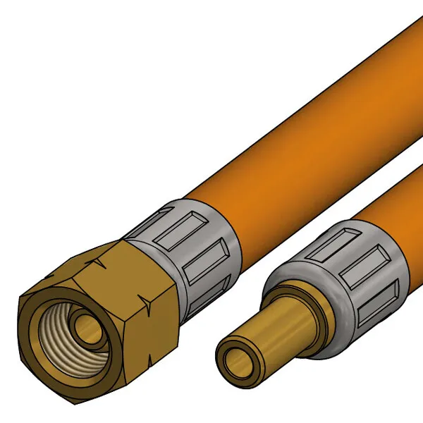 Marin & Fritid gasolslang 1,2 m 1/4" 8 mm stos