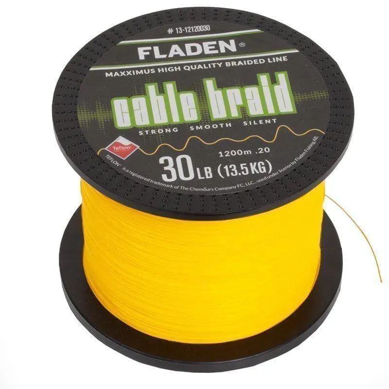 Maxximus Cable Braid Flätlina gul 1200m 0,10mm Teflon