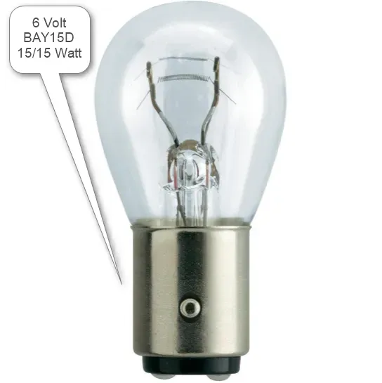 Marin & Fritid glödlampa Ba15D 6V 15/15W 10-pack