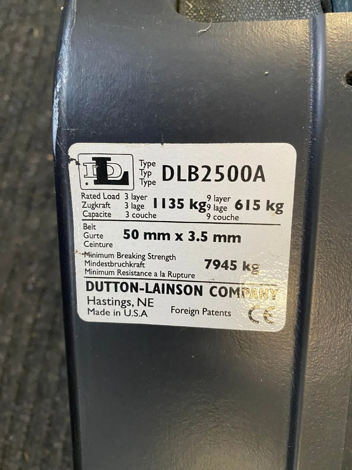 Marin & Fritid DLB2500A vinsch 1135 kg med band