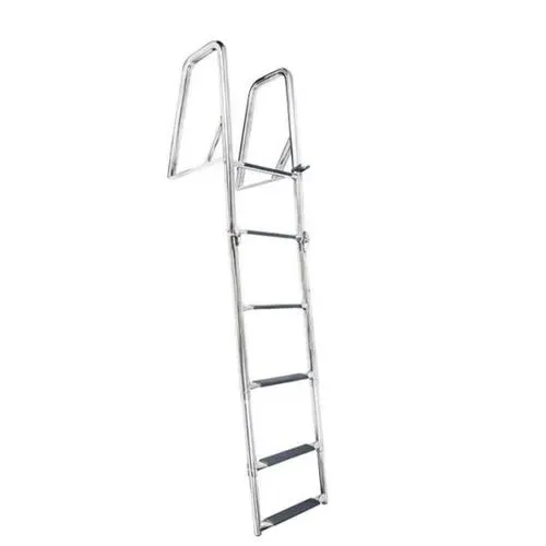Marin & Fritid Badstege 6 steg rostfri 195x36 cm fällbar