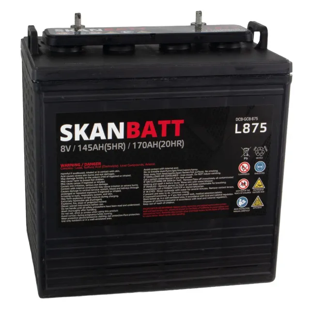SKANBATT L875 deep cycle-batteri 8V 170Ah