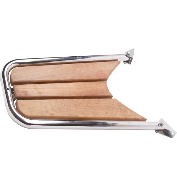 Marin & Fritid Peke stävplattform teak 65x33 cm Ø32 mm rostfri