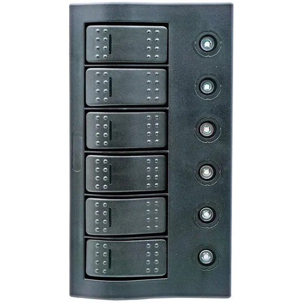 1852 elpanel 5 kontakter automatsäkring LED
