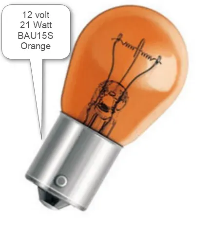 Marin & Fritid Bau15S glödlampa 12V 21W orange