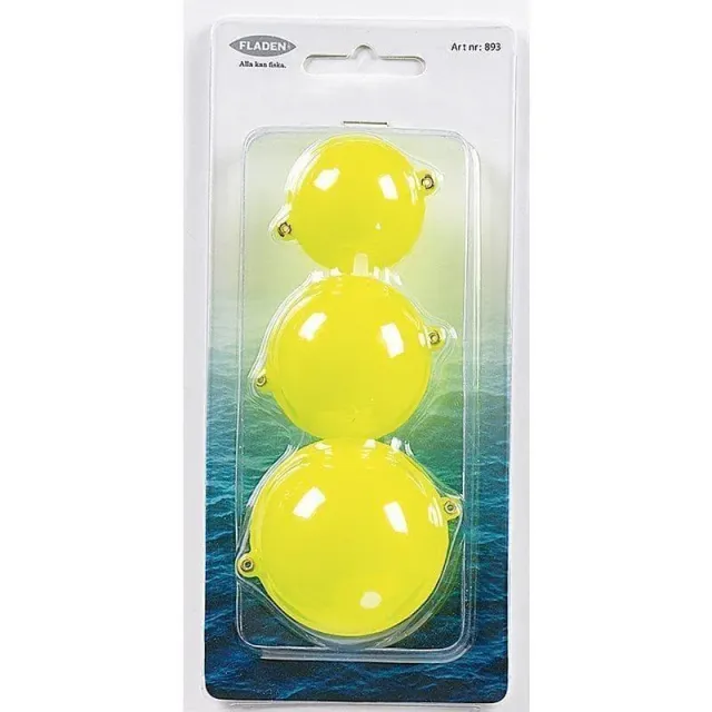 Marin & Fritid Kastkula gul 3-pack flytande