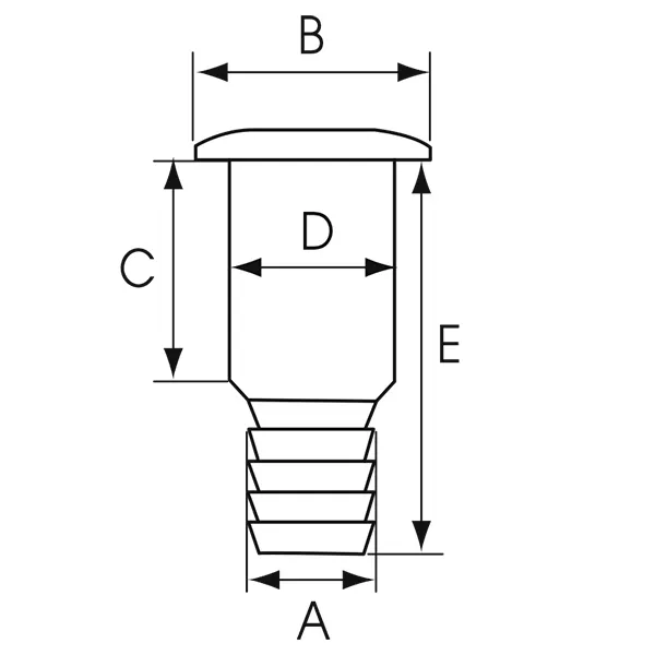 Marin & Fritid bordsgenomföring 38 mm rostfri fläns