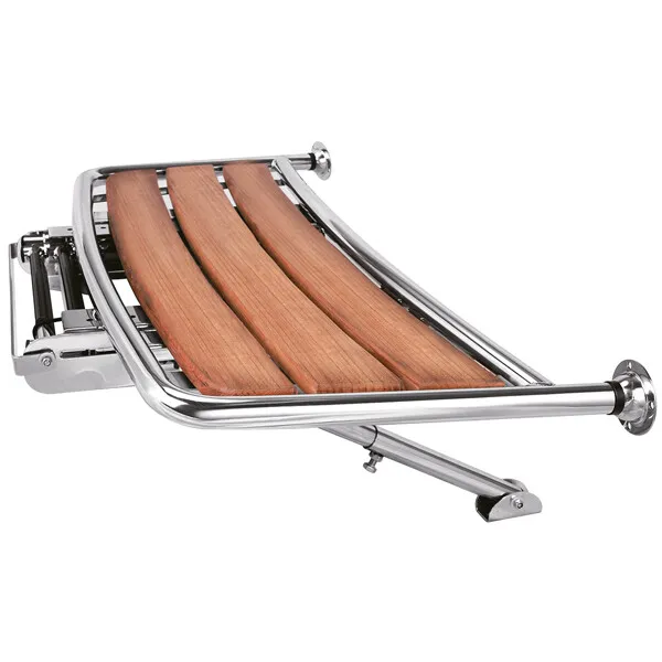 Marin & Fritid Badplattform 84 cm teak 3-stegs stege