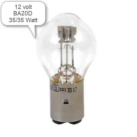 Marin & Fritid Ba20D glödlampa 12V 35/35W S2 1-pack