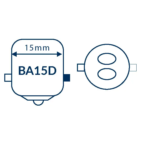 1852 LED-bajonett BA15D 19x43mm 10-36V 2-pack