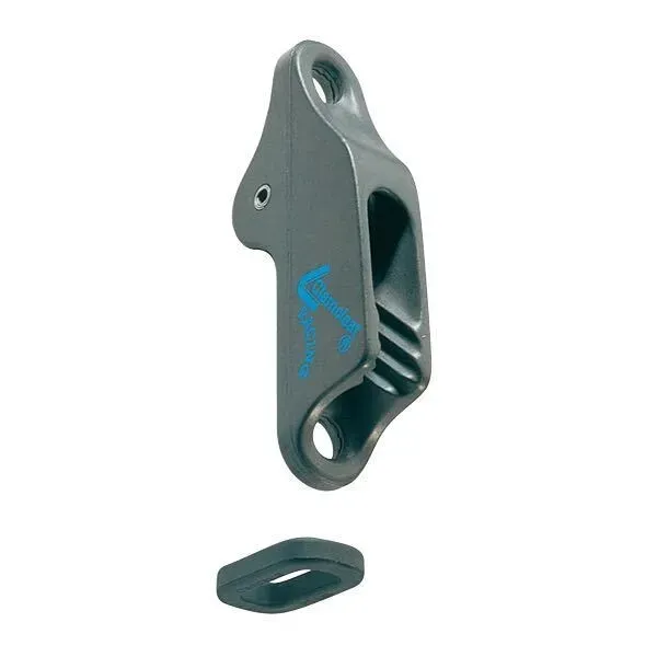 Ronstan V-cleat linlås alu 4-8 mm med genomföring