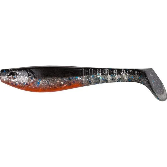 Marin & Fritid Minnow Shad gummibete 100mm black silver