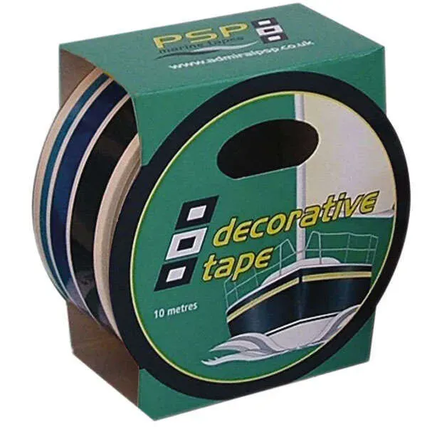 PSP Go-Fast skrovtejp 21 mm 3x blå ränder