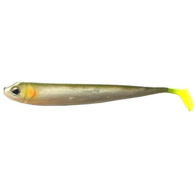 Guddi Shad Jigg 8 cm blackgrey/lime gummibete