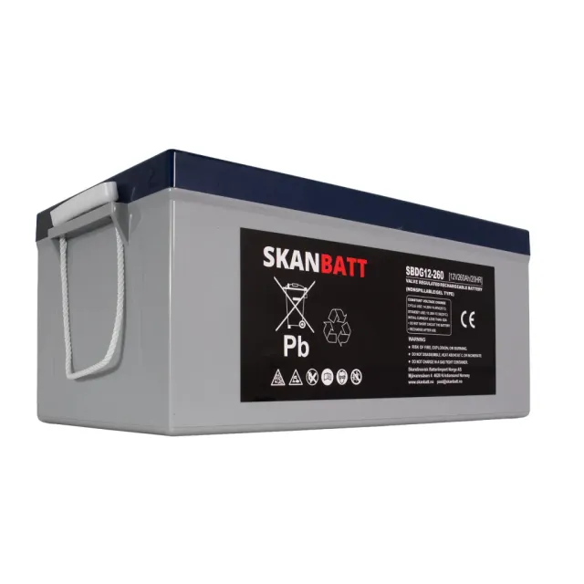 Skanbatt GEL Deep Cycle batteri 12V 200Ah höger