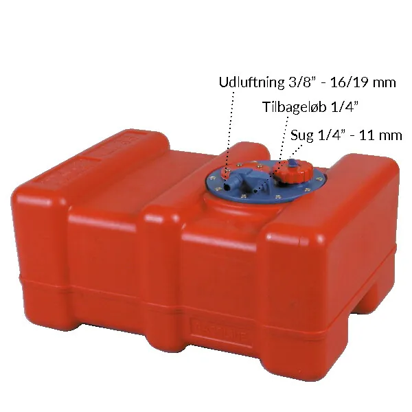 Marin & Fritid plasttank 140L 1100x400x400 med inspektionslock