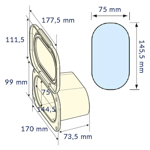 Marin & Fritid sittbrunnsblandare med dusch 3 m