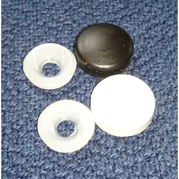 Marin & Fritid skruvbricka med lock vit 3,5-4,3 mm