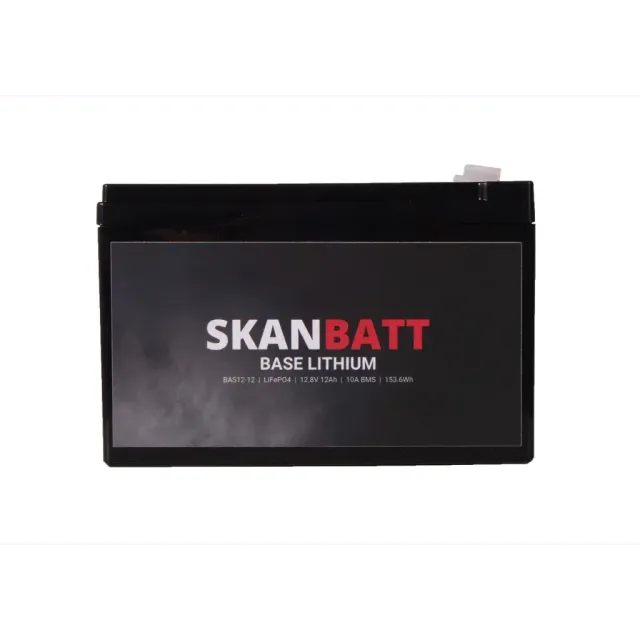 Skanbatt Base Lithium batteri 12V 12Ah LiFePO4 10A