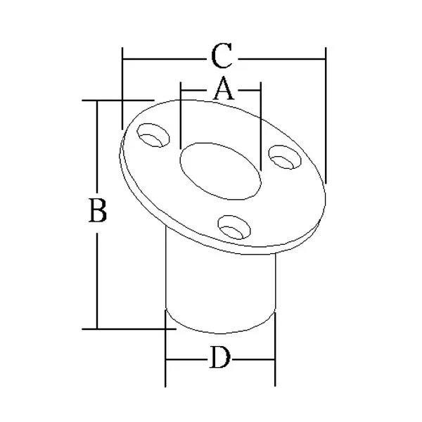 Marin & Fritid Flaggstångshållare RF-stål 32mm