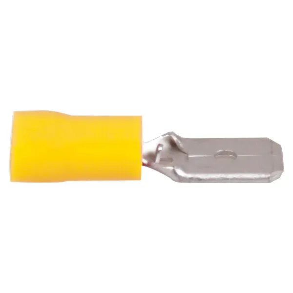 Marin & Fritid flatstift hane gul 6,4 mm 10-pack